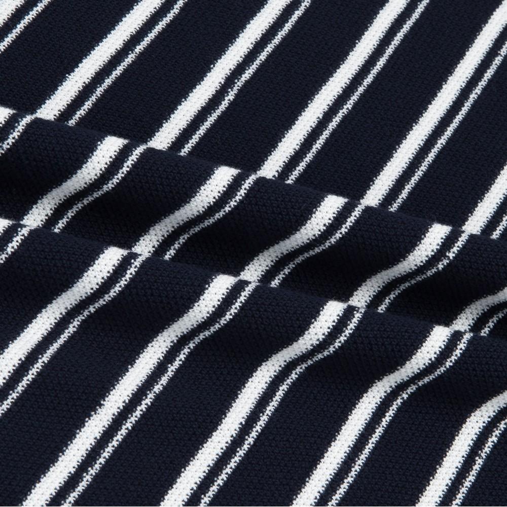 Lacoste Men's Multi Stripe Bouclé Mix Short Sleeve Sweater Polo Shirt PH578E-56G166