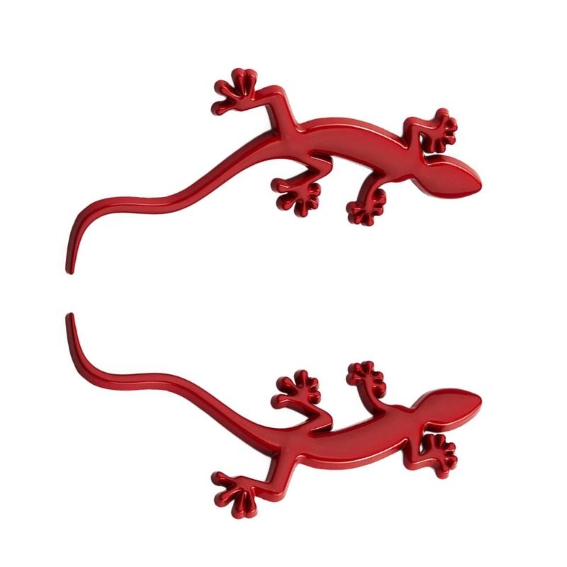 Geckoes Metal Car Decal Badge Stickers Set Of 2 For Cool Auto Body & Interior Enhancement Customizing Your Vehicle Look