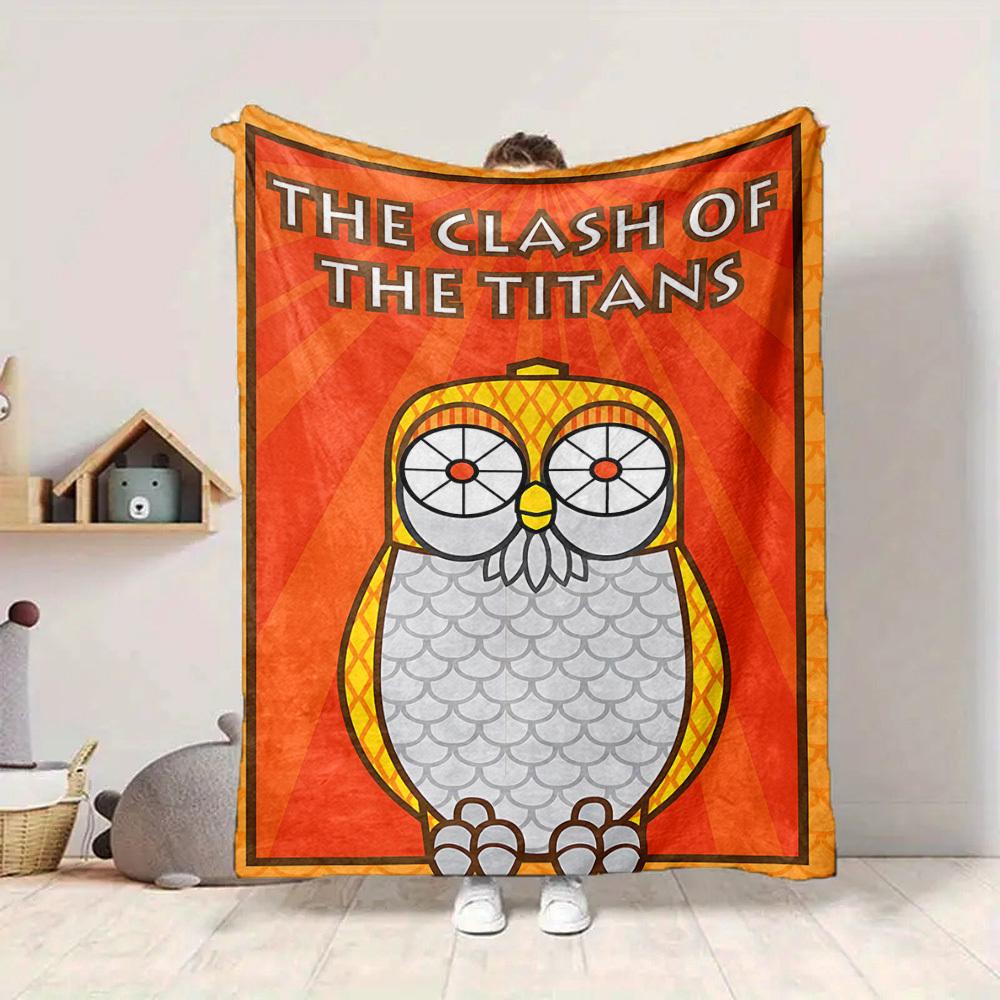 1pc Clash Of The Titans Flannel Throw Blanket Soft, Warm & Cozy for Couch, Bed, Office, and Travel Versatile All Season Gift, Christmas present