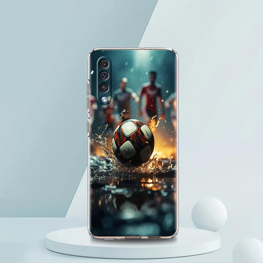 Football Sport Soccer Transparent Phone Case for Samsung Galaxy A12 A50 A52 A70 A40 A10 A20 A30 A02 A03S A04 Cover Silicon Shell
