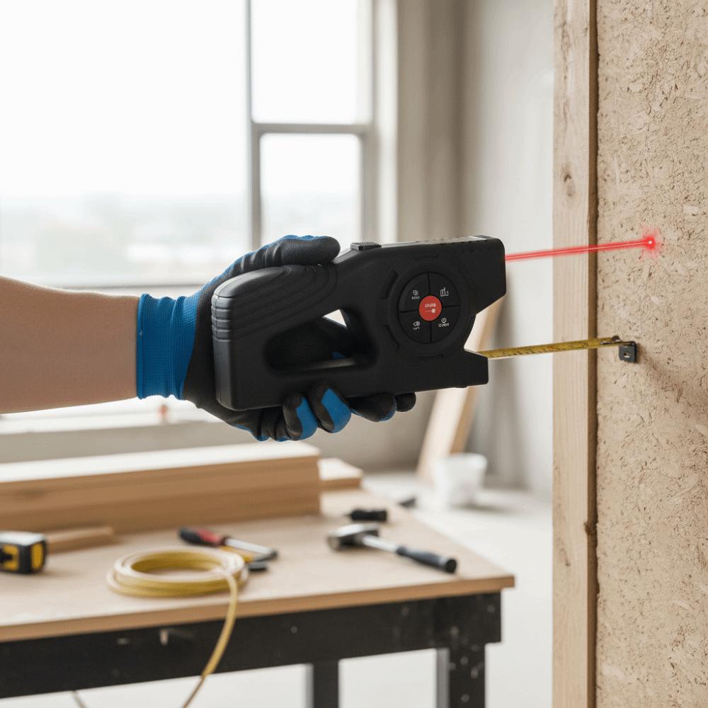 Retractable Digital Tape Measure Rechargeable Laser Rangefinder Laser Tape Measure  Construction