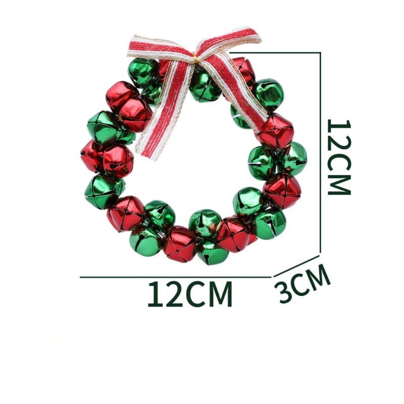 Exquisite Christmas Tree Bell Pendant Flower Wreath Decoration Home Living Room Christmas Tree Party Decoration