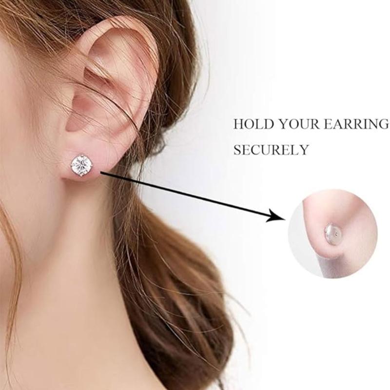 Stylish and Practical Earplugs Locking Clip Convenient Earplugs Retainer Large Earring Replacements for Studs Earrings