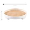 Plastic Round Storage Tray White Home Decorative Storage Tray Fashion Key Plate  Women