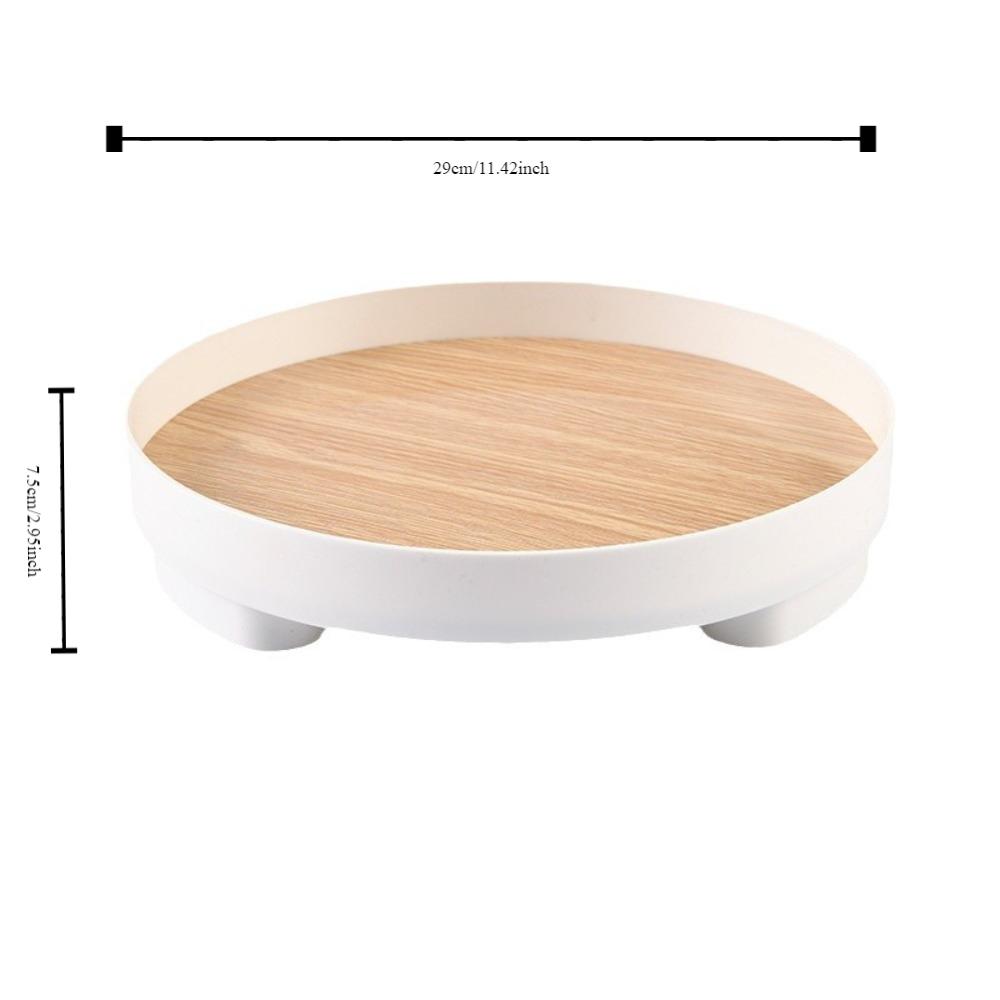 Plastic Round Storage Tray White Home Decorative Storage Tray Fashion Key Plate  Women