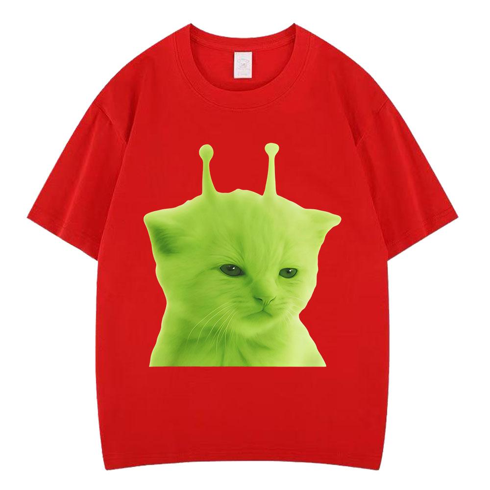 Funny Cat Meme T Shirts Unisexs Women Casual Cotton Vintage Tshirt Fashion Short Sleeve Oversized Harajuku Tshirts Streetwear