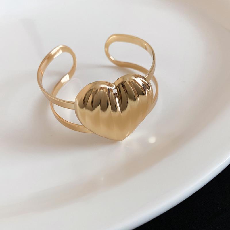 Metal geometric opening flower bracelet exaggerated personality design bracelet light luxury high-end jewelry