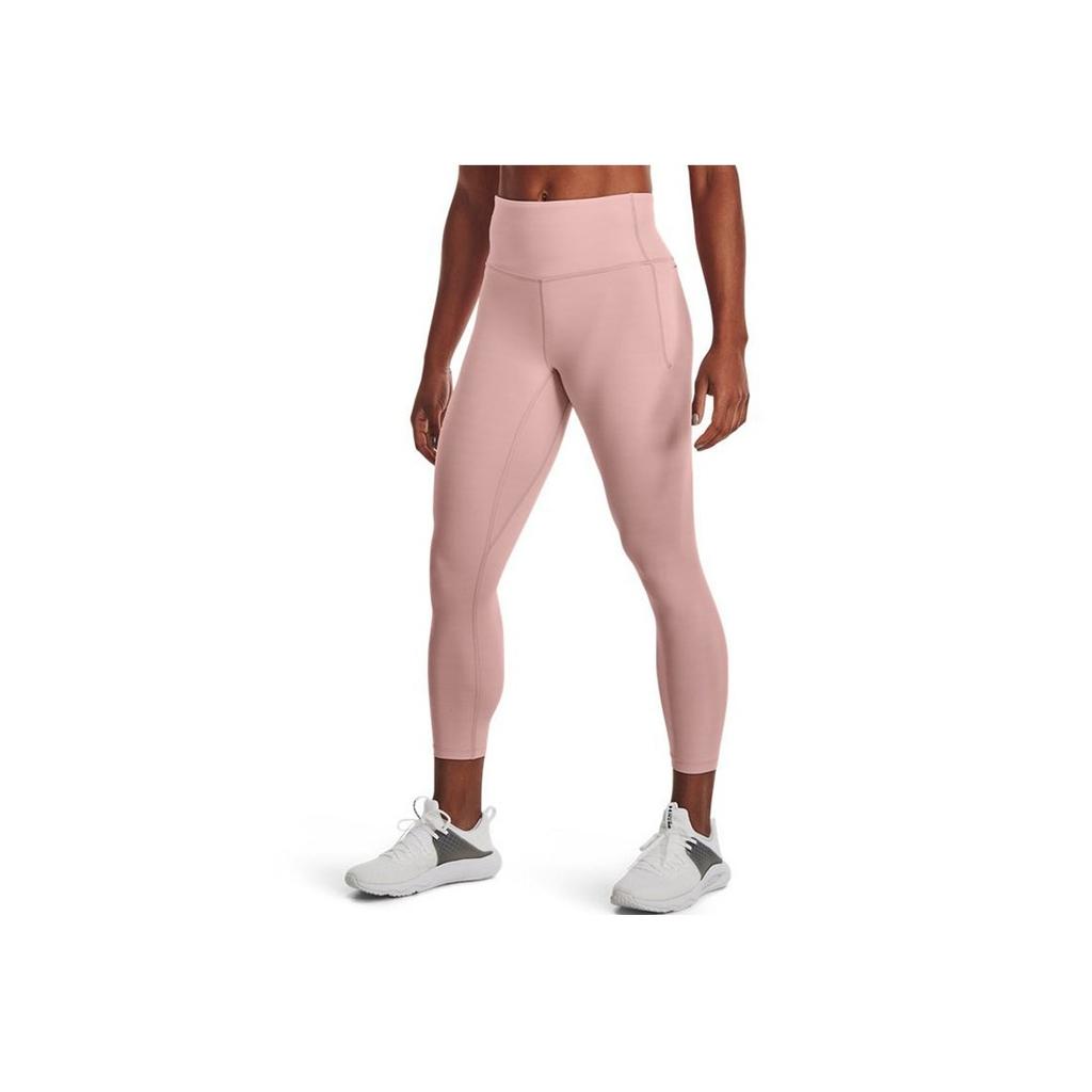 Under Armour Meridian Ankle Solid Color Training Breathable Nine-Point Fitness Pants Yoga Leggings Women Leggings Pink 1369004-676