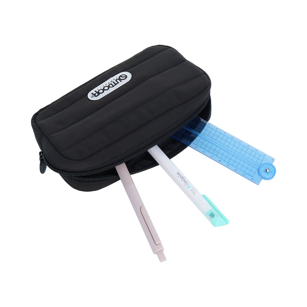 Sun-Star Stationery OUTDOOR Pen Case Quilted Fabric OUTDOOR PRODUCTS BLACK S1428845