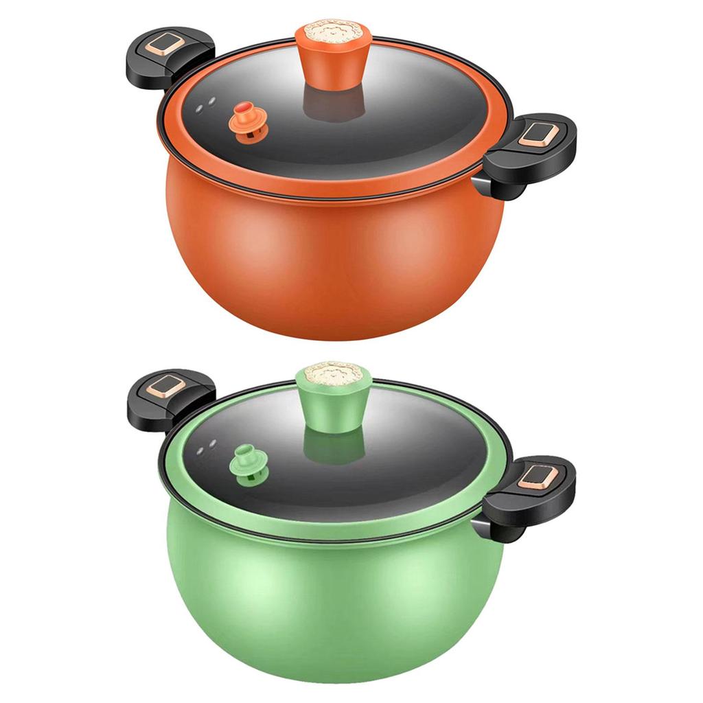 Micro Pressure Cooker Multifunction Soup Meat Pot for Boiling Frying Stewing orange