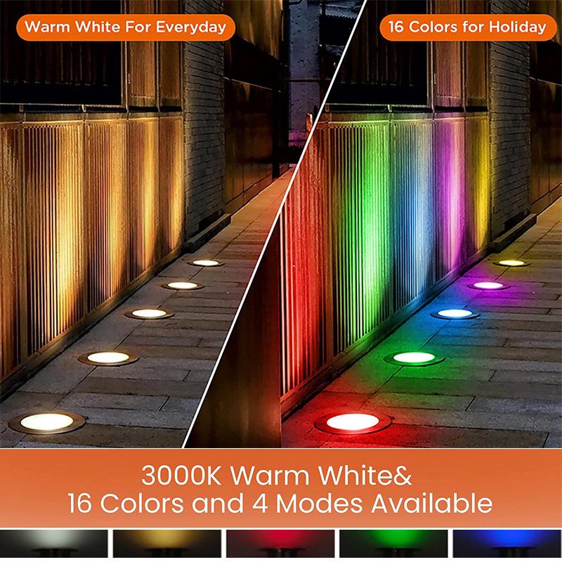 Cross-border RGBW 12V Low-voltage In-ground Dimmable Garden Light