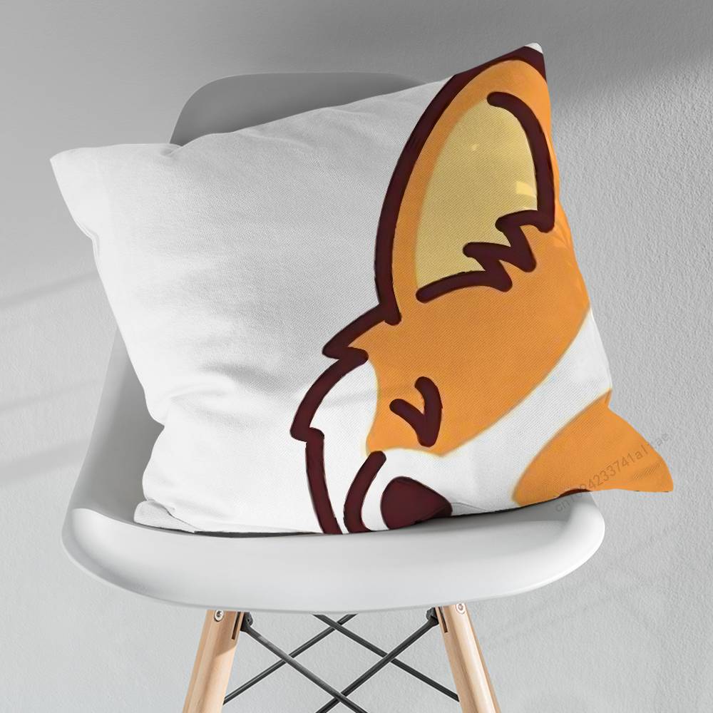 Cute Corgi Puppy pillow over living room sofa cushion cover home decoration bedroom room bed pillow cover