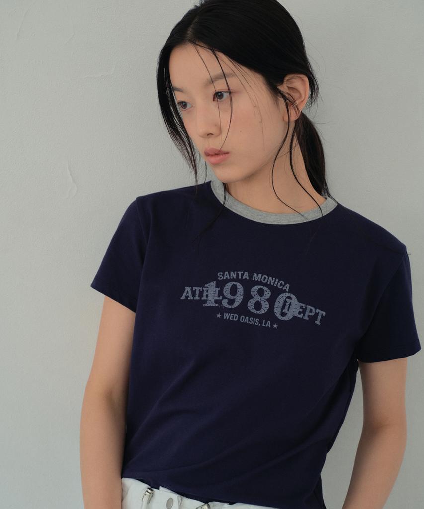 Wednesday Oasis For Woman Monica Ringer Half T-Shirt_Navy(Wb6Tp30)
