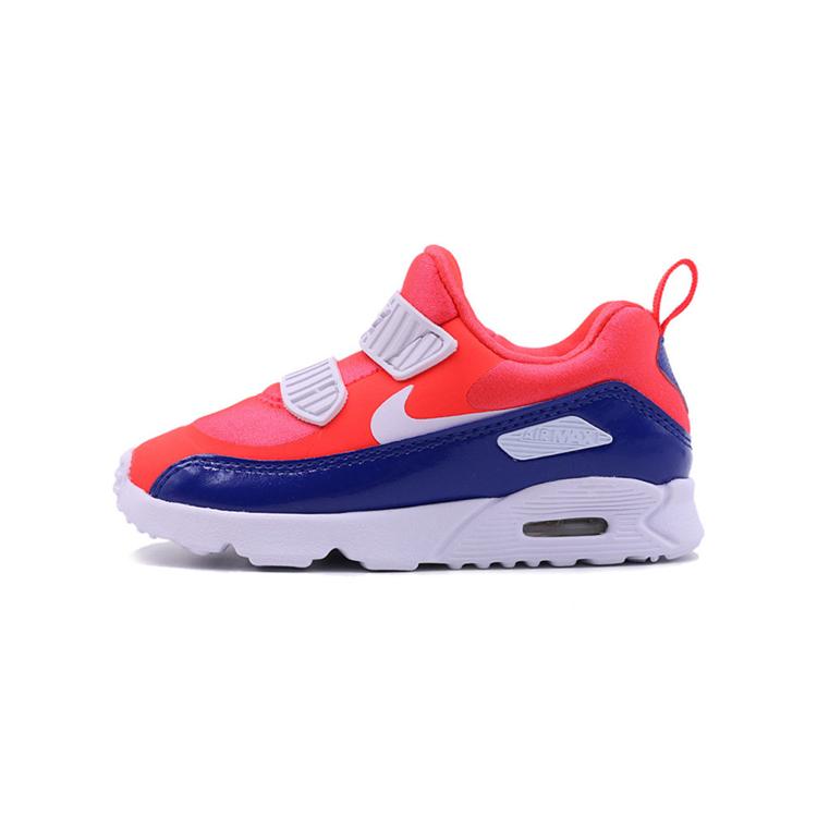 

новые Nike Tiny 90 Нескользящие Амортизаторы Низкие Кроссовки для Бега Красные Синие Белые Младенческие и Дошкольные 25