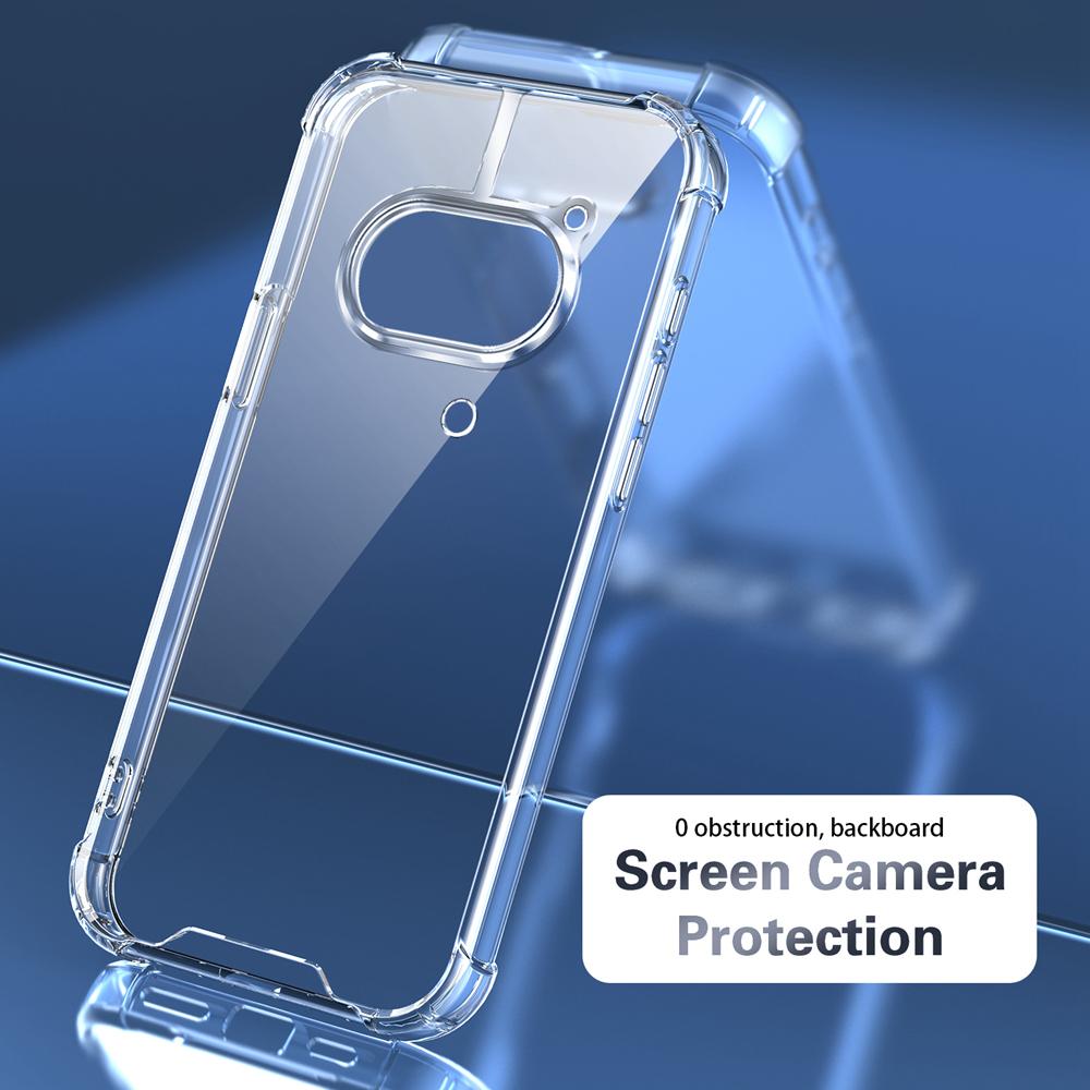 KEYSION Four-Corners Shockproof Transparent Case for Nothing Phone 2A Plus Soft TPU+PC Clear Phone Cover for Nothing Phone 2A