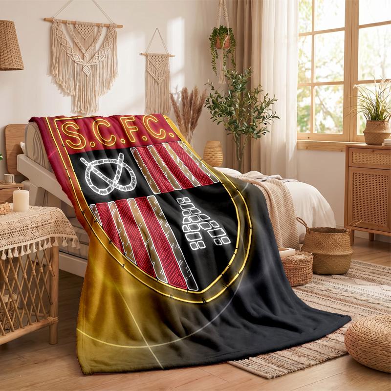 Stoke City Football Print Flannel Blanket Soft Warm Sofa Bed Throw Blanket For Home Office Bedroom