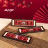 S-1Pc Chinese Style God Of Wealth Magnetic Refrigerator Traditional Rectangular Couplets Magnetic Refrigerator Blessings 3D
