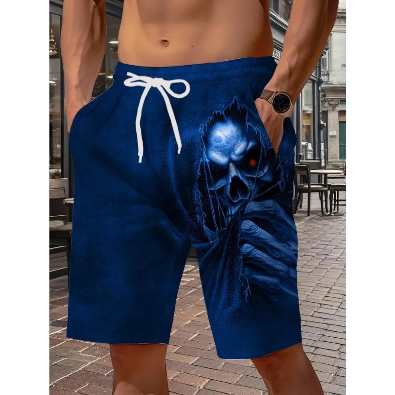 Summer Men's 3D Printed Beach Shorts Fashion Versatile Trend Breathable Casual Vacation Style