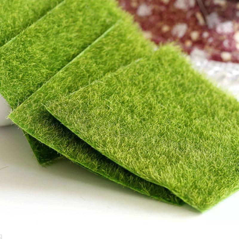 Mini emulație gazon ornament de grădină lichen Craft oală Zână Dollhouse Decor DIY