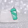 Beverage Eyecatching Green Box Design Enamel Brooch Distinctive Cartoon Letter Badge For Clothing