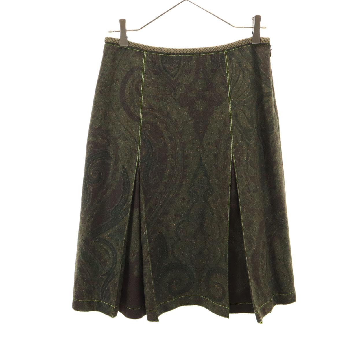 

ETRO Made in Italy Silk Blend Overall handle Mimole length box Pleated skirt Women Used