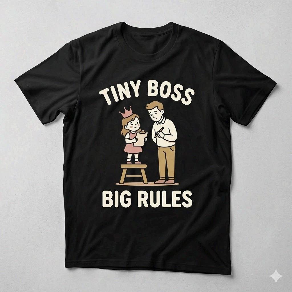 Tiny Boss Big Rules Shirt Girl Dad Father s Day Gift XXXL