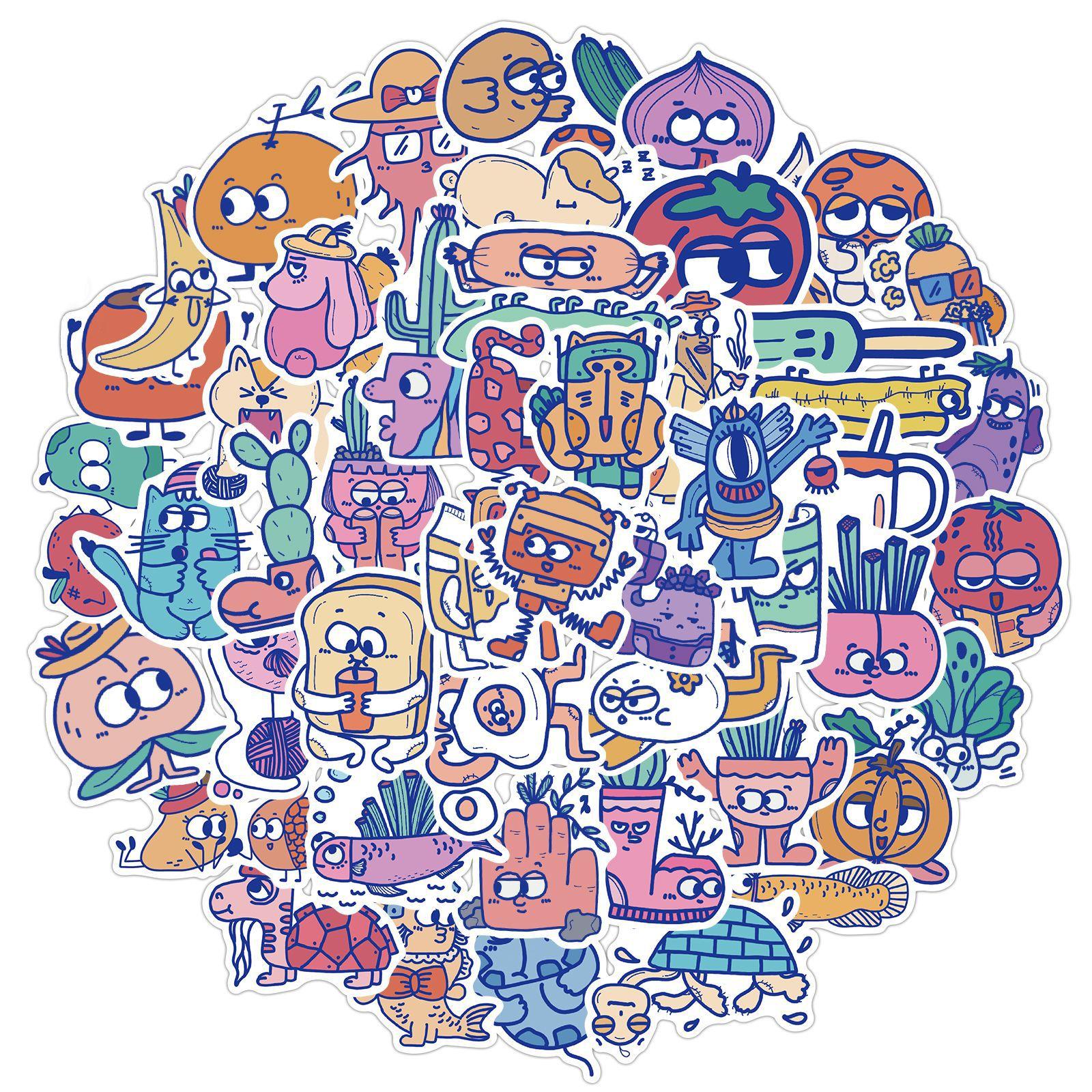 

Designer Joint Monster Cartoon Image Graffiti Sticker Trolley Box Diary Waterproof Sticker