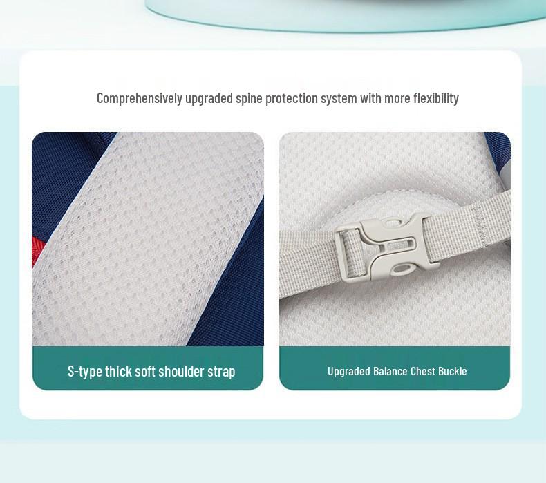 New Style Lightweight Primary School Backpack for Grades 1-6, Designed for Boys and Girls Ages 6-12, with Large Capacity and Comfort