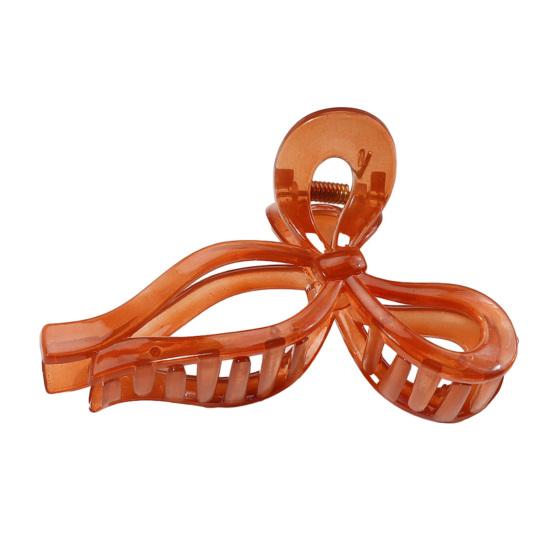 Hair Claw Transparent Bowknot Shape Anti-slip Teeth Hair Claw Lightweight Back Head Hair Clip Versatile Hair Accessory