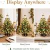 Diy Beaded Christmas Tree Kit – Crystal Bead Holiday Craft Set With Led Lights, Home Decor Gift For Adults & Kids