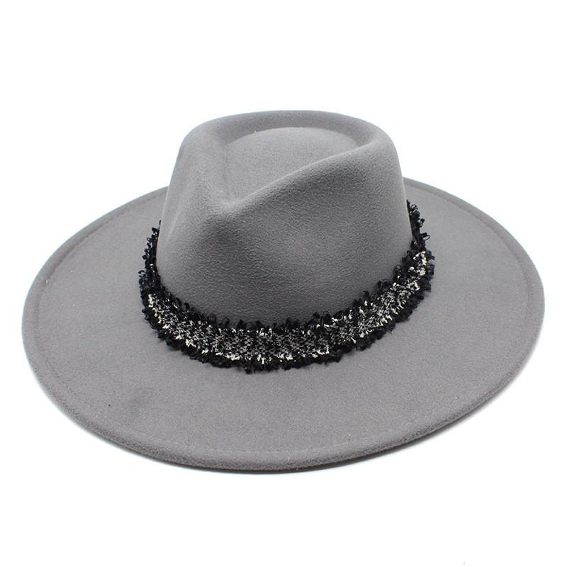 Style Wool Felt Hat With Large Brim For Men Women Winter Autumn Casual Outdoor Wear