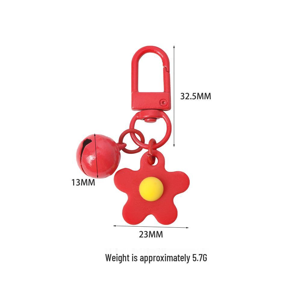 Portachiavi Campanella Fiore Smaltata Colorata - Portachiavi Colore Caramella Gioiello Ciondolo Fai da Te