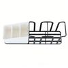 Coffee Station Organizer 5 Compartment Detachable Countertop Disposable Cup Dispenser Stand Holder for Tea Bags Straws