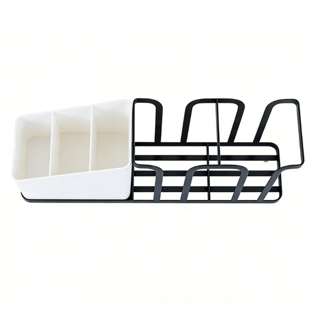 Coffee Station Organizer 5 Compartment Detachable Countertop Disposable Cup Dispenser Stand Holder for Tea Bags Straws