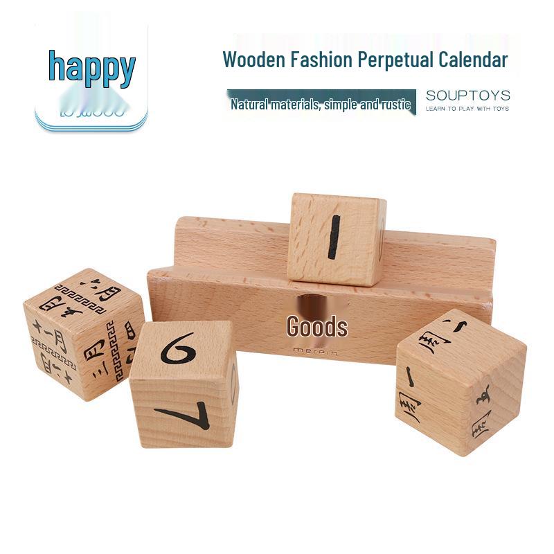 

Custom Perpetual Beech Wood Desktop Calendar and Ornament