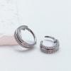 Anillo de Nariz Clicker de Titanio G23 Cartílago de Oreja Tragus Helix Daith Pendientes Redondos Aro CZ 16G Segmento con Bisagra Joyería para Piercing Corporal