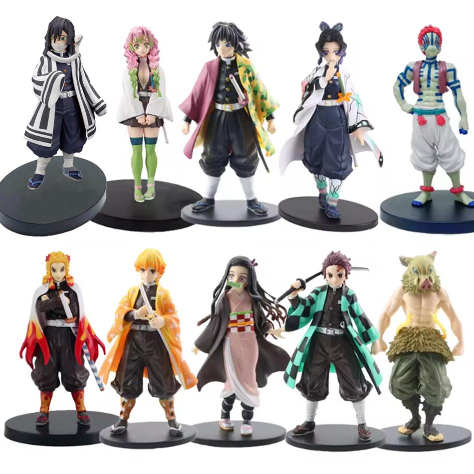 Figurka Anime Kamado Tanjirou Nezuko Pogromca Demonów Figurka Figurki Akcji Model PVC Zabawki Figurka Zenitsu Inosuke Kimetsu No Yaiba
