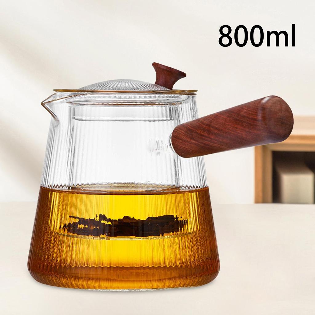 Glass Teapot with Infuser Blooming and Loose Leaf Tea Maker Elegant with Lid Clear Tea Kettle Stovetop Safe for Home Camping