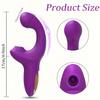 1pc Powerful Dildo Vibrator G-Spot Vibrator with 10 Sucking and Vibrating Patterns Female Clitoral Sucker Vacuum Clitoral Stimulator