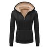 2025 Women's Thickened Zipper Hoodie with Logo Print - European & American Autumn/Winter Casual