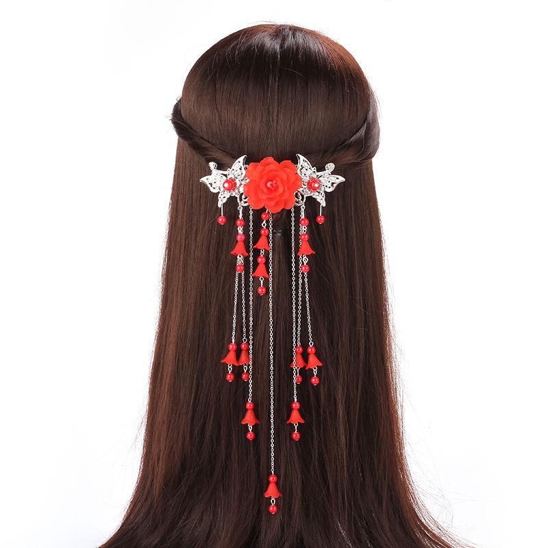 

Набор шпилек Феникс: Традиционный головной убор ханьфу с кисточками для классического танца и костюма феи.