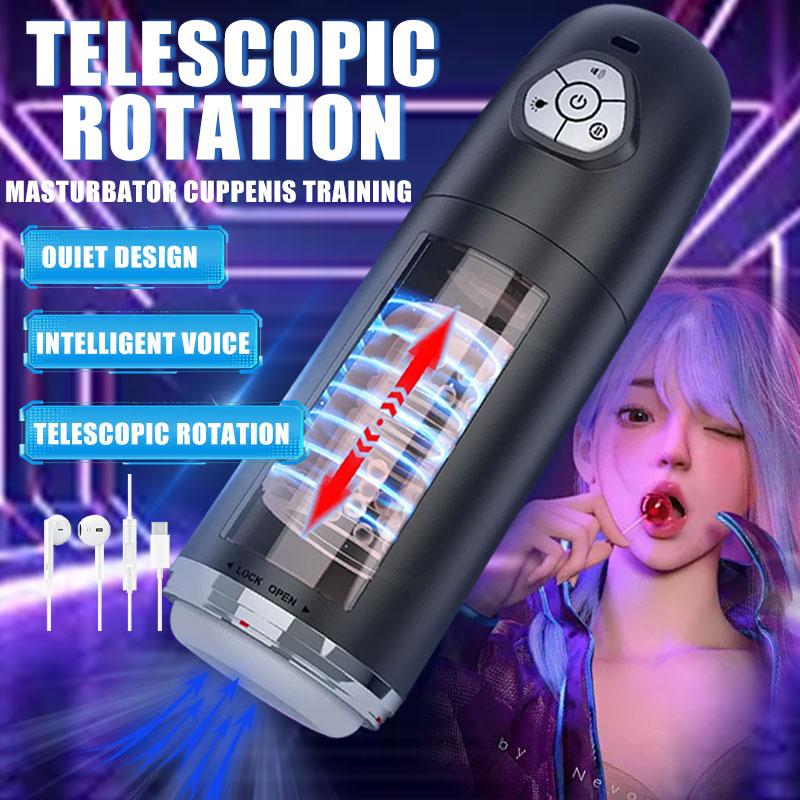 Automatic Male Masturbator with Extension Suction Female Voice Pocket Pussy Sucking Sex Toy for Men Adult