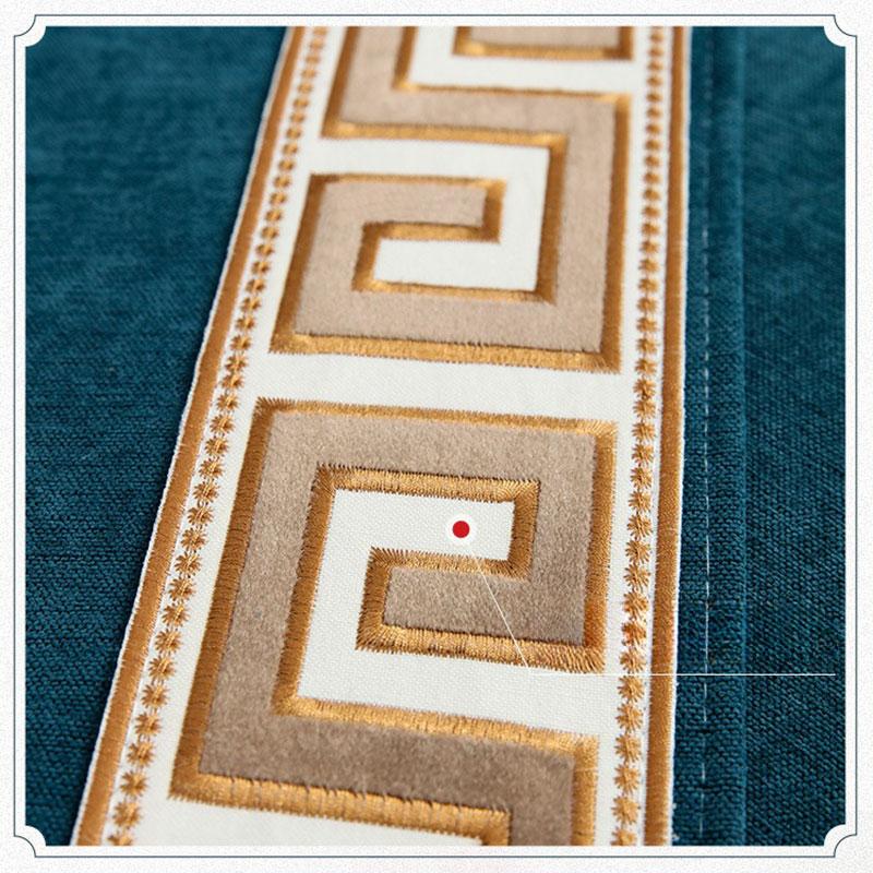 Chenier Thicking Sofa Cover Anti Slip Seat Cushion Chinese Style Four Season Universal Couch Mat Cover Towel Embroidery Couch Mat