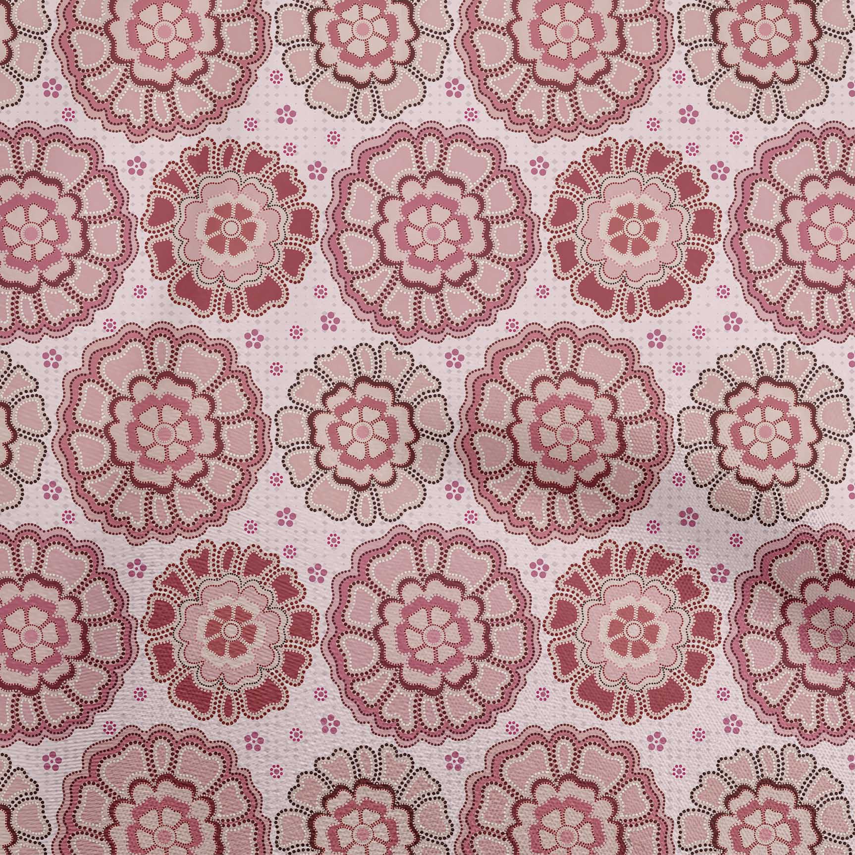 

oneOone бавовняна гнучка коричнева тканина з квітковим швейним матеріалом у крапку Тканина з принтом у дворі 40 дюймів 42 Inch Wide - Viscose Chiffon червоний