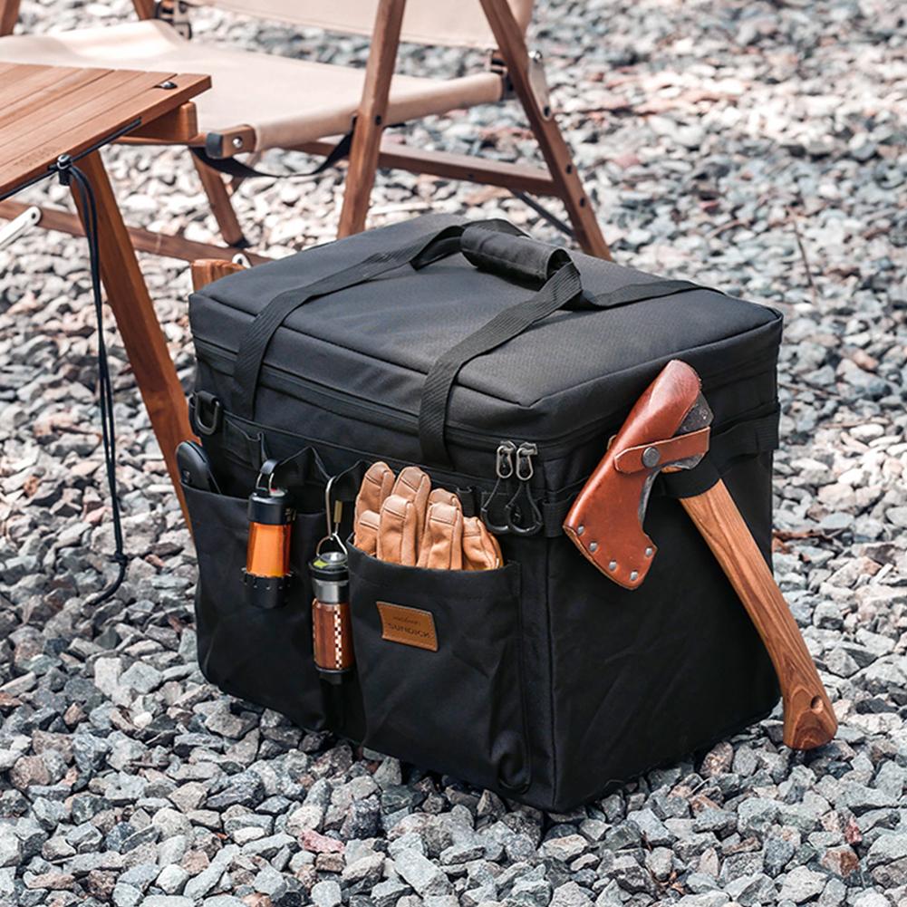 Barbecue Tool Storage Bag Multifunctional Camping Stove Storage Case Large Capacity Waterproof Utility Camping Supplies
