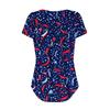 Women's Casual T-Shirt Printed Round Neck Pullover Short Sleeve Top