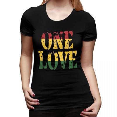 Harajuku Vintage Style Arts Bob Marley One Love TShirt for Women Crew Neck Streetwear T Shirts Womens Tees Short Clothes Tops