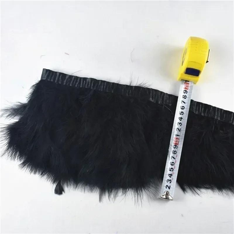 2Yards/lot Natural Fluffy Marabou Feather Trims Fringe 6-8inch Turkey Feathers for Crafts Ribbon Boa Clothing Wedding Decoration