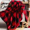 1 Christmas And Halloween Themed Thick Flannel Plaid Blanket Multi-Functional Soft And Comfortable Perfect For Holiday Gifts