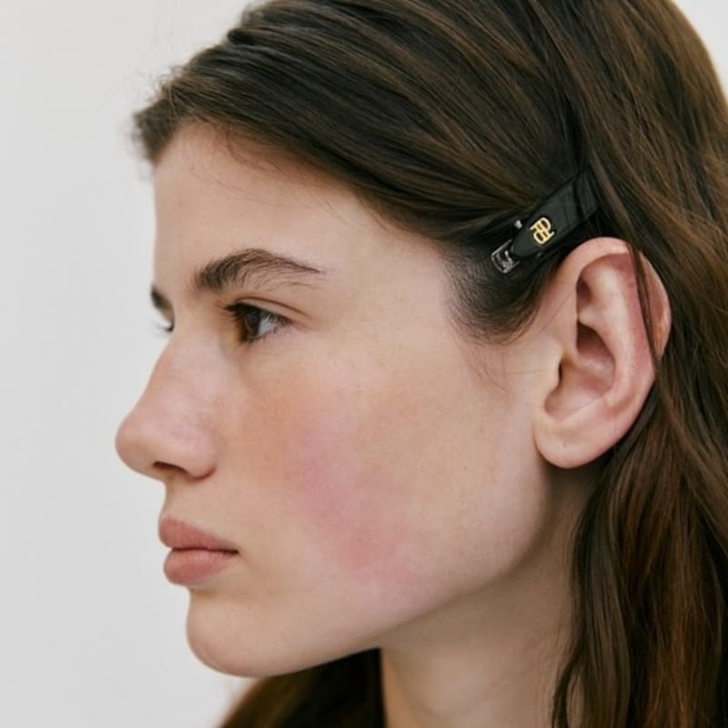 DEPOUND Zellulose Seitenoval-Stecknadel - schwarz